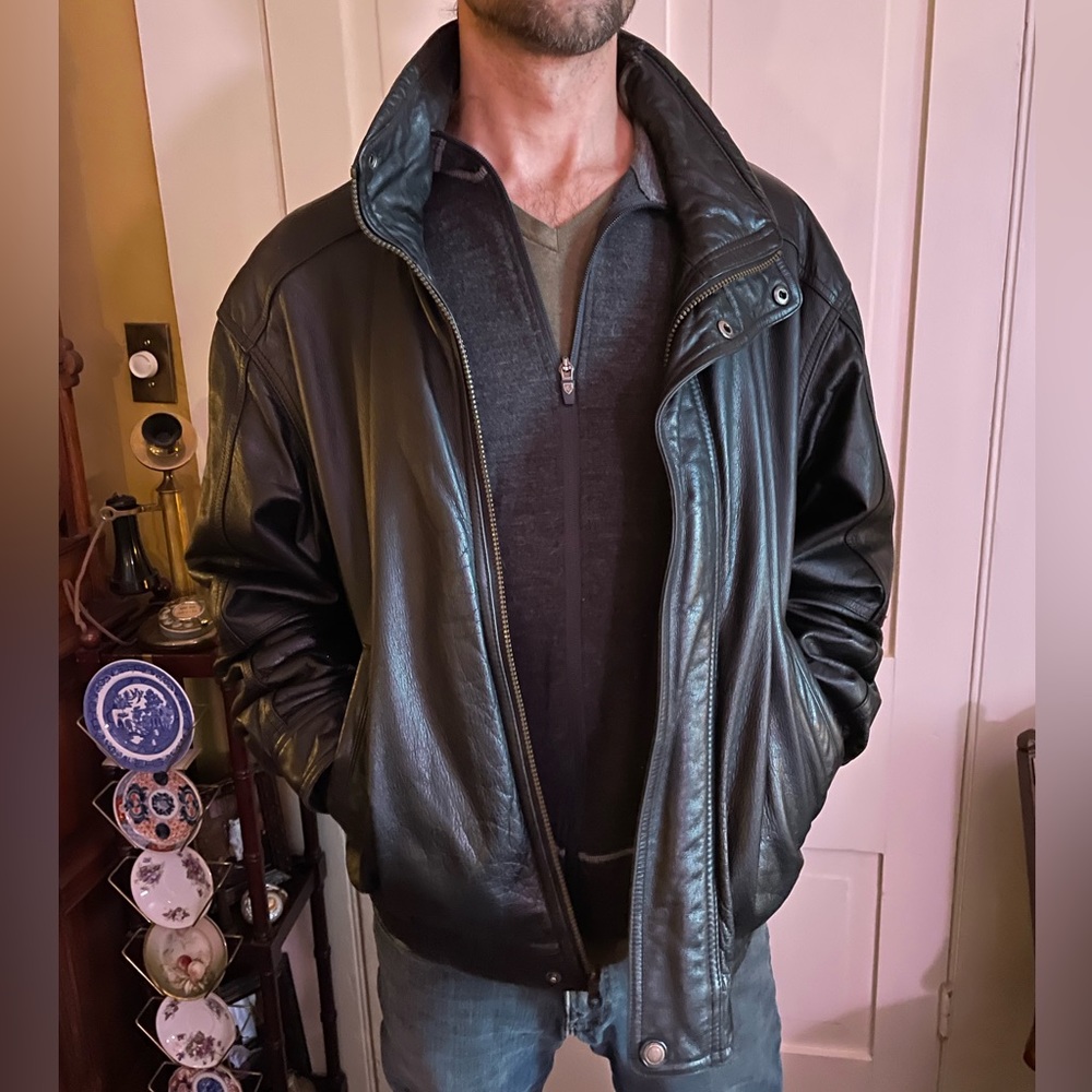 Vintage Member's Only Leather Bomber Jacket